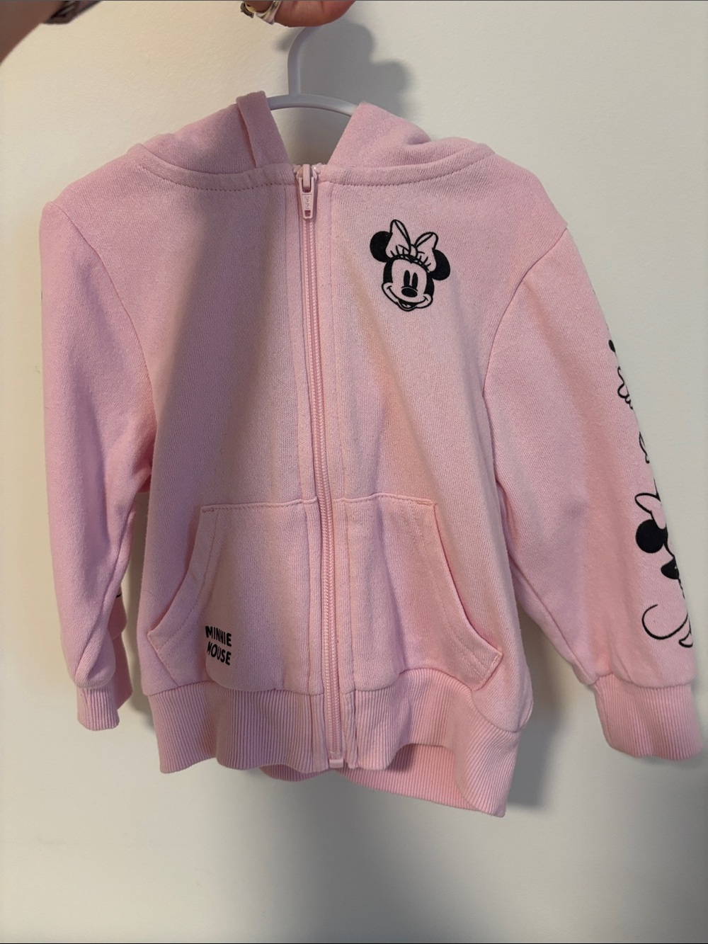 Disney Pink Minnie Mouse Zip Hoodie for Kids